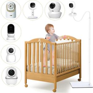 Baby Monitor Floor Stand Compatible with HelloBaby, Nanit Pro, Infant Optics, Babysense, Owlet, Baby, Bonoch, Adjustable Height from 37.4-69, Universal Baby Camera Stand Mount, Safety for Nursery