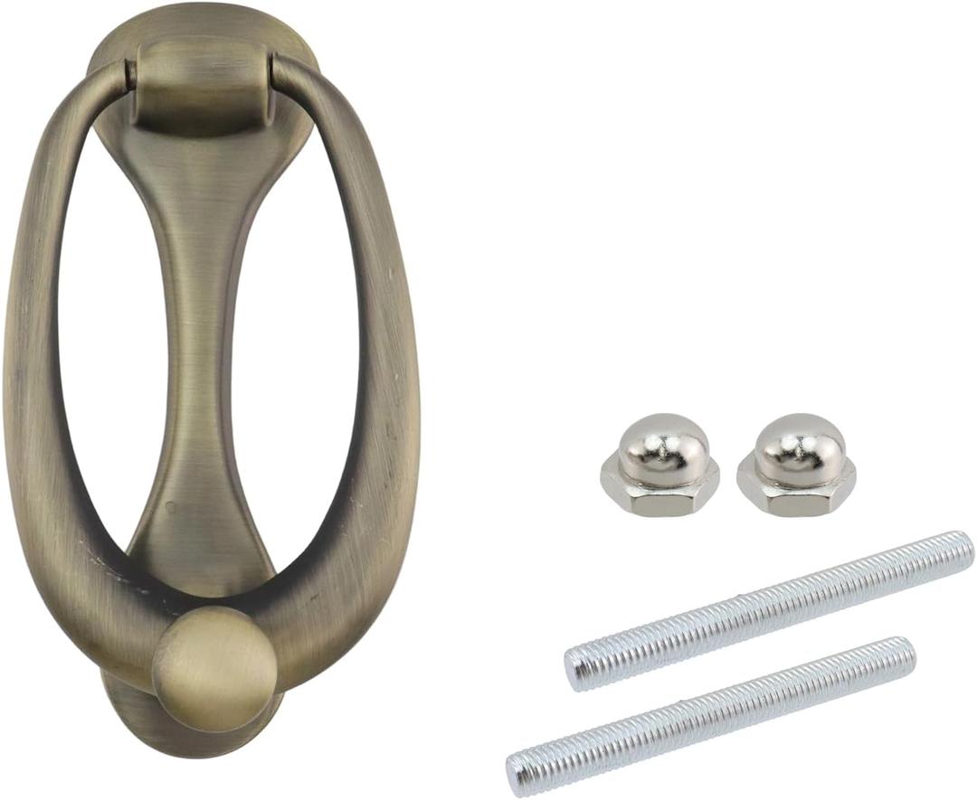 Zinc Alloy European Style 4.25" Hole Center Door Knockers, Bronze Circular Door Knocker for Doors