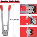 Banding Strapping Kit, Pallet Strapping Kit, Poly Strapping Kit, Plastic Strapping Kit Include Pallet Packaging Strapping Tool, Sealer Tools 3200' Length x 1/2" Wide and 200 Metal Seals