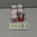 Mumufy Set of 6 Christmas Nativity Votive Candle Holders with 10 Candles Advent Tealight Holders Red Christmas Glass Centerpiece for Xmas Table Decoration Home Party Wedding