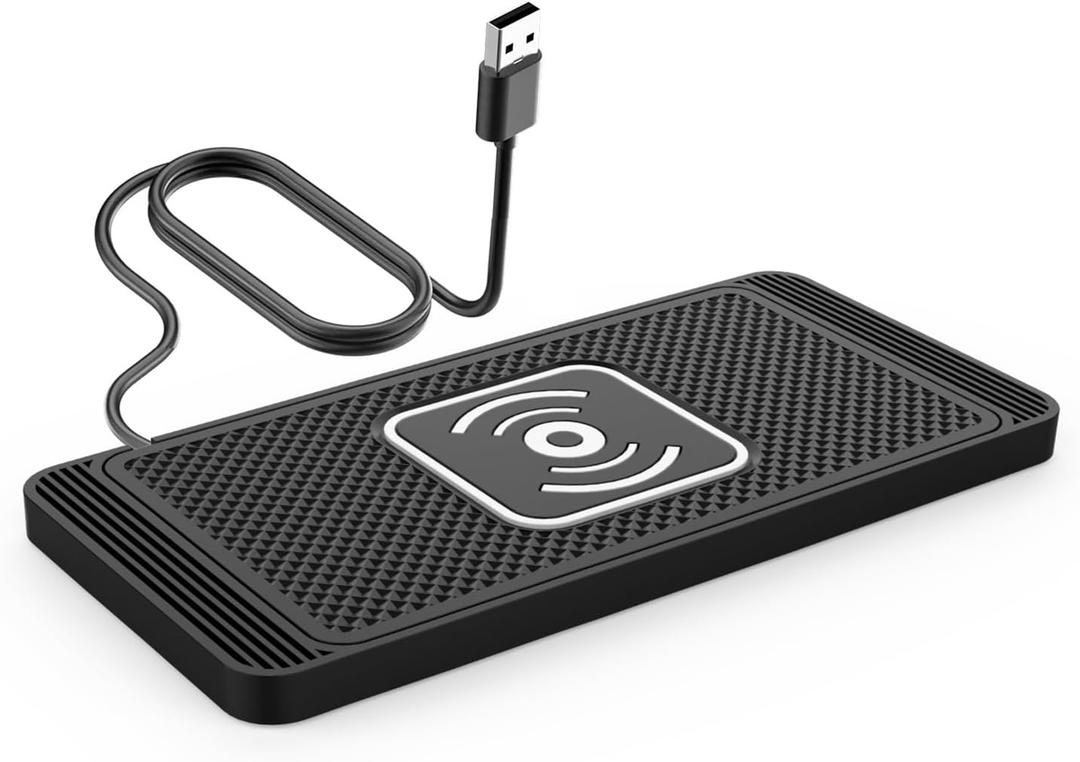 Wireless Charger Car Charging Pad 15W Fast Wireless Mobile Phone Charger Tablet Charging Pad Compatible for iPhone 11/12/13/14/15/16/17 Samsung S24/S23/S22