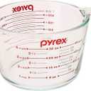 Pyrex (32 Oz) Measuring 4 Cup Glass, Clear, Red