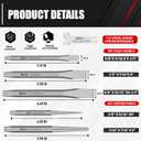 C&T 16-Piece Punch and Chisel Set With Storage Pouch, Including Taper, Cold Chisels, Pin, Center, Chrome Vanadium Steel