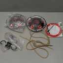 2 Pack Hummingbird Feeder Base Replacement Part Accessories Set - Includes 2 Pcs Bottom Base, Moat Hooks, Seal Rings, Brushes and Hanging Ropes (2, Black)