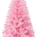 Pink Christmas Tree, 4FT Christmas Tree with Metal Stand, Artificial Pink Tree with 300 Branch Tips, Easy Assembly, for Indoor Outdoor Holiday Decoration