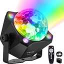 Disco Ball Light DJ Party LightSound Activated 6 Colors Stage Strobe Party Decorations for Outdoors and Indoors Home Club Karaoke Christmas Halloween Birthday Wedding Dancing Mood Lights