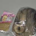 Blonde Wig with Bangs Long curly wavy Wig for Women Ombre wig with Brown root skin-friendly synthetic fiber for festival holiday Use 26IN