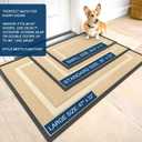 OLANLY Front Door Mat Indoor Outdoor Entrance, Waterproof All-Season, All-Weather Doormat, Sturdy Natural Rubber, Fade Resistant, Low Profile, Easy Clean Patio Porch Entryway Mat, 47x32, Beige