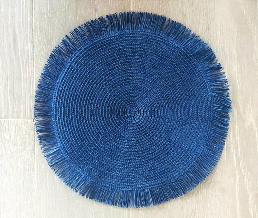 HDO 4 PK Fringle Placemat Blue
