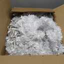 4ft Lighted Artificial White Christmas Tree | Leeheeyee Small Christmas Tree, Not Pre-lit White Tinsel Pine Trees with Lights, Ideal for Home, Office, and Xmas Tree Party Dcor