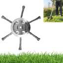 3Pack Steel Wire Grass Trimmer Head, 6 Inch String Trimmer Replacement Head, Universal Steel Wire Weed Trimmer Head for Most Lawn Mower,Spindle 0.2 inches (1PCS, 6 Blade)