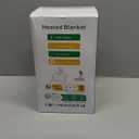 Heated Blanket Electric Throw, Soft Flannel Heating Blanket with 8 Hours Auto Off 10 Fast Heating Levels Machine Washable Sherpa Heated Blanket with Overheating Protection (Throw (50" x 60"), Light Gray)