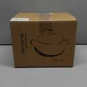 2450ML/83oz Glass Clear Saucepan with Lid,Best Handmade Easy Clean Heat Resistant Glass Cooking Pot for Noodles, Soup, Cereals, Fruits