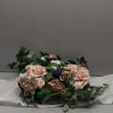 Ling's moment 2PCS Navy Blue Artificial Flower Garland Wedding Arch Flowers Floral Swags Table Centerpieces Dusty Rose Arrangements for Sweetheart Table Easel Wall Entryway Board Backdrop Decor