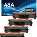 Compatible 48A Toner Cartridge Replacement for HP 48A Toner Cartridge Black CF248A Compatible with HP Pro M15w M15a M16w M16a MFP M28w M28a M29w M29a Printer (4 Black)