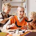 3 x 8 Pack Glitter Foam Sheets Craft 8 x 12 inch, 8 Colors Sparkles Foam Paper for Art Crafts Projects, Classrooms Scrapbook Gift DIY Cutters Card Party Decoration (Halloween)