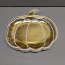 40 Pcs Fall Pumpkin Paper Plates Gold Foil Pumpkin Shape Disposable Dessert Plates Autumn Thanksgiving Party Tableware Dinnerware for Wedding Birthday Table Decor Supplies9 Inch