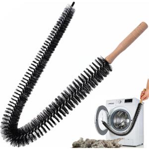 Full-Bristle Dryer Vent Cleaner Brush - 29.52 Inch Flexible Lint Brush for Dryer Vent, Refrigerator Coil Cleaning Brush, Long Handle Dust & Pet Hair Remover for Trap and Duct, Home Essential