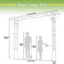 Flat Top Garden Arch Trellis 11FT x 9FT, Super Large Arbor Trellis for Climbing Plants Outdoor 141.7in x 108in x 19.7in, Metal Garden Frame for Backyard, Lawn, Archway, Wedding Decoration, Patio White