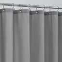 ALYVIA SPRING Stall Fabric Shower Curtain Liner Waterproof - 48" x 72", Soft & Lightweight Stall Size Shower Curtain with Magnets, Machine Washable - 48x72, Grey