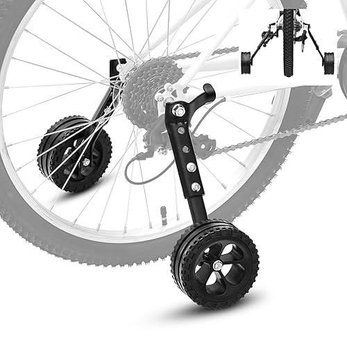 HUASION Adjustable Bike Training Wheels Kids Bicycle Training Wheels Kit for 16, 18, 20, 22, 24 inch bike, Includes Stabilizers for Variable Speeds, Black