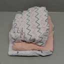 American Baby Company 3 Pack 100% Natural Cotton Fitted Mini Crib Sheets 38" x 24" - Soft & Breathable Small Nesting Portable Sheets, Fits Pack N Play Mattresses, Pink Star/Zigzag, for Boys & Girls