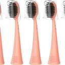Replacement Toothbrush Heads with Covers for Burst (5 Count, Rose Gold)