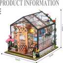 DIY Handmade Miniature Furniture, Wooden Diorama Book Nook House Kits Build Crafts for Adults, Miniature Street Tiny Library House Making Kit 1:24 Scale