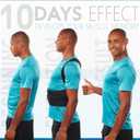 Selbite Posture Corrector for Men and Women - Back Brace for Upper and Lower Body Support - Adjustable Straightener with Pain Relief and Muscle Memory (Medium) (Black, M)