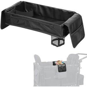 Amazon.com : Myvikcar Stroller Snack Tray with Anti-Falling Bottle Holders for Wonderfold Wagon,Waterproof Faux Leather Interior,Easy to Install and Remove( W1,W2) : Baby