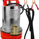 DC 12V Submersible Water Pump Submersible Deep Well Water Pump 1 inch Outlet，Irrigation Water Pump with Upgrade Copper Motor