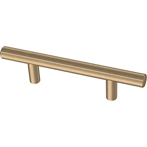 Franklin Brass (10-Pack) – Champagne Bronze Cabinet Handles, 3 Inch Hole Center, Modern Pulls for Drawers, Kitchen Cabinet Door, Dressers | Solid Bar