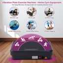 Vibration Plate Machine, Vibrating Plate for Lymphatic Drainage, Compact Vibration Plate Exercise Machine, Mini Lymphatic Drainage Massager for Home Exercising, 999 Speeds, 400LBS