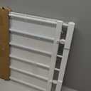 Extendable Closet Shelf Tension Rod Adjustable Clothes Hanger DIY Cabinet Storage Holder Wardrobe Organizer Dividers Shoe Rack 16.54'' Width for Bathroom Kitchen Bookshelf - White