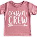 Teeny Fox Cousin Crew Shirts Tee Toddler T-Shirt Baby Bodysuit Set for Family Matching Outfit (Pink, M)