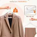 HOUSE DAY White Wooden Hangers 30 Pack, Solid Wood Hanger with Non Slip Pant Bar, Heavy Duty Wooden Coat Hanger for Closet, Smooth Finish Wood Clothes Hangers for Shirts, Suits Jackets, Dress