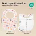 8-Pack Organic Baby Bibs for Boys, Girls - Soft Cotton Drooling and Teething Bibs for Baby Girl & Boy, Extra Absorbent, Easy To Clean & Put On for Toddler, Newborn, Infant 0-24 Months (Prism)