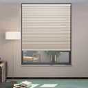 MYshade Cordless Blackout Cellular Shades, 1.5" Honeycomb Window Blinds for Bedroom & Nursery, Thermal Insulated, Noise Reducing, Privacy Shades, Inside or Outside Mount (40" W x 72" H, Beige)