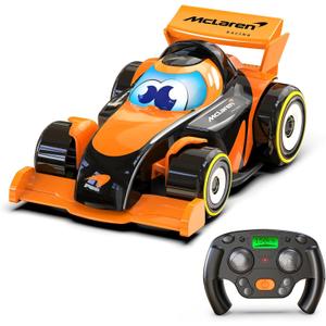 AEROQUEST McLaren F1 Merch Remote Control Race Car Preschool Toy for Toddlers Boys and Girls Formula 1 Collectible for Fans Gift Idea for Birthdays (Orange)
