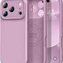 Vooii Magnetic for iPhone 17 Pro Case, Compatible with Magsafe (Premium Liquid Silicone) (Integrated Camera Control Button) Full Body Protective Anti-Scratch Microfiber Lining 6.3", Lavender Purple