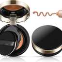 Zopeal 2 Pcs 15g/0.5oz Empty Luxurious Cushion Foundation Box Portable Cushion Compact Bb Puff Box Powder Container with Air Sponge Powder Puff and Mirror for Women Travel Sunscreen