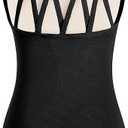 DANSHOW Tank Dance Leotards for Girls,Back M Straps (5-6 Years, Black)