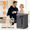 Rosewill Electric Water Boiler and Warmer - 5L/5.3 Qt Stainless Steel Hot Water Dispenser w/Rotating Base, Keep Warm Temperature Set, Auto Shut Off, Safety Lock - Gray