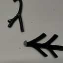 Vicenpal 4 Pcs Fireplace Stocking Garland Hanger for Mantel 2 in 1 Christmas Stocking Holder Two Hooks Durable Wrought Iron Metal Hanger with Padded for Holiday Xmas Home Shelf Decor (Retro Black)