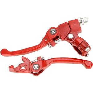 HIAORS Red Brake Folding Clutch Lever with Perch for 7/8" Handlebar 110cc 125cc SSR125 SSR70 TTR125 Xmotos Apollo Thumpstar 125 CRF50 XR klx 140 Chinese Pit Dirt Bike Motorcycle