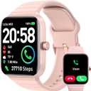 Fitpolo Smart Watch for Women,1.8 Touchscreen, Bluetooth Call, Alexa Built-in,24/7 Heart Rate, SpO2 Monitor, Step Counting, Sleep Tracking, IP68 Waterproof Fitness Tracker Watch for Android iPhone (Light Pink)