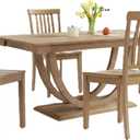 COLAMY Wooden Dining Chairs Set of 4, Spindle High Back Windsor Kitchen Side Chair, Farmhouse Dining Chairs for Kitchen and Dining Room, Light Brown (Oak Finish)