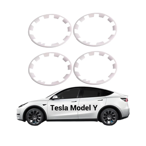 4PCS 19 Inch Model Y Tire Trim Rings, Wheel Rim Protectors, Hubcaps Rim Covers Anti-Scratch ABS Rim Guard Rim, 20" Model Y Exterior Accessories