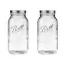 Ball Wide Mouth Glass Mason Jars with Lids and Bands, Used for Canning, Pickling, Juice, Jam, Jelly, Half Gallon Size 64 Ounce (Pack of 2)