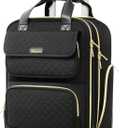 Underseat Carry On Luggage with Wheels, Airline Approved Personal Item Luggage, 16-Inch Multi-functional Underseat Luggage, Lightweight Overnight Suitcase for Women, Bussiness, Travel, Black